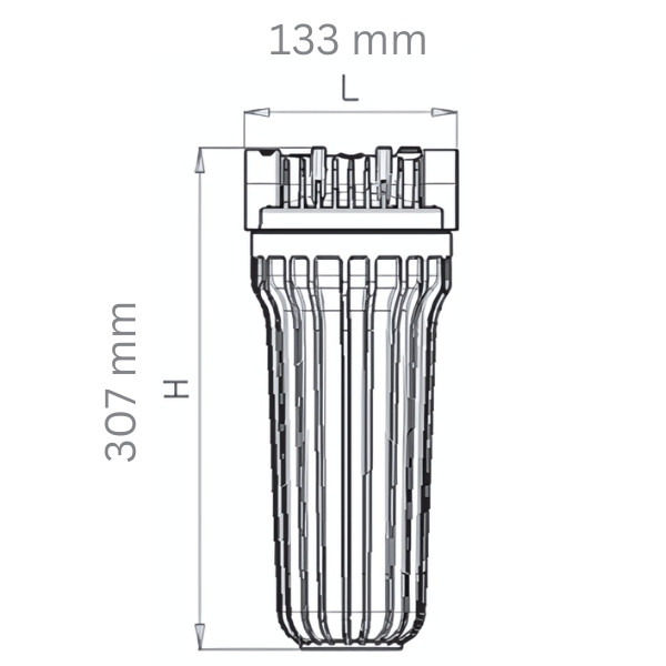 10" Kahden suodattimen runkoyhdistelmä seinätelineellä - 1/2" messinki sisäkierteet - Image 2