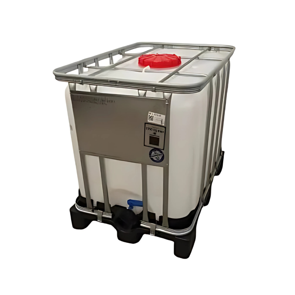 600 L IBC säiliökontti häkkikehikossa adapterilla